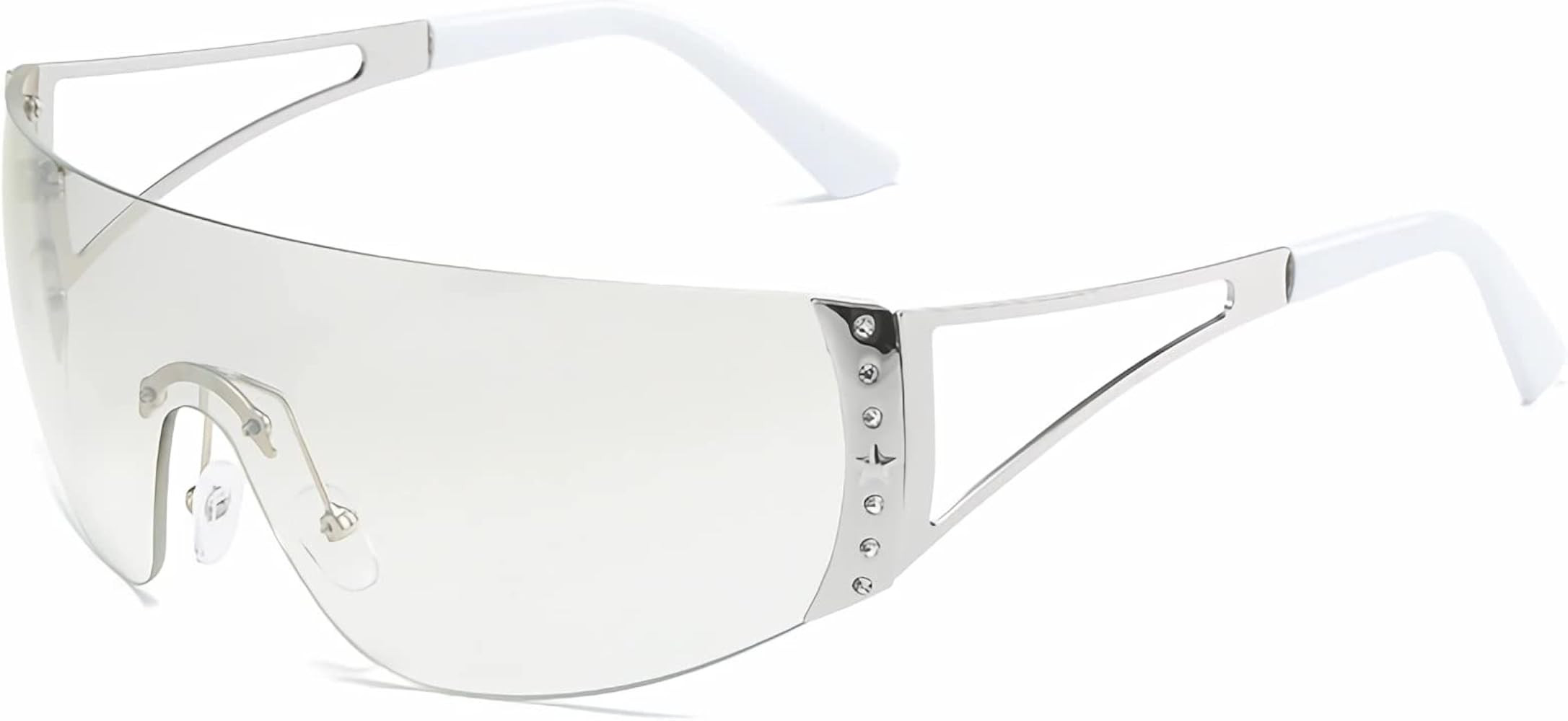 Y2K Wrap Around Sunglasses for Women Men Fashion Shield One Piece Futurstic Shades Glasses | Amazon (CA)