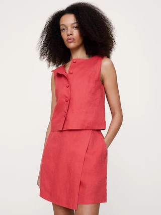 Linen Wrap Mini Skirt | Banana Republic (US)