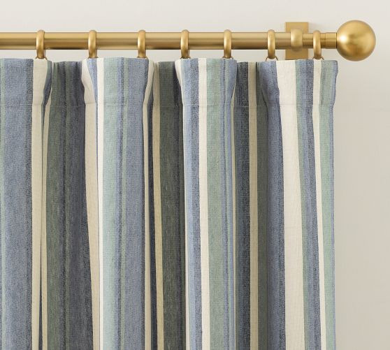 Kravet Bay Striped Curtain | Pottery Barn (US)