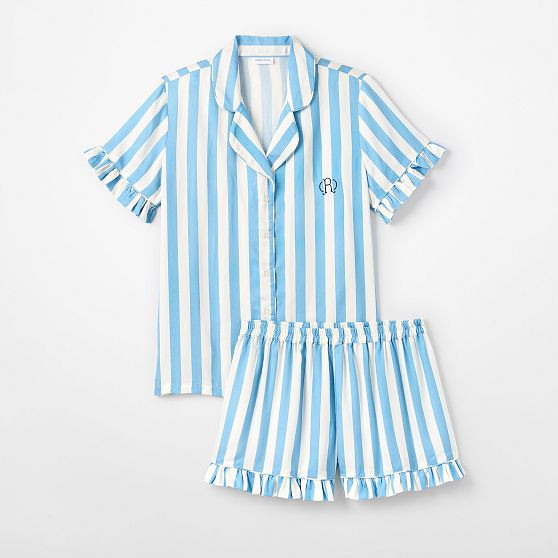 Ruffle Sateen Short Pajamas | Mark and Graham