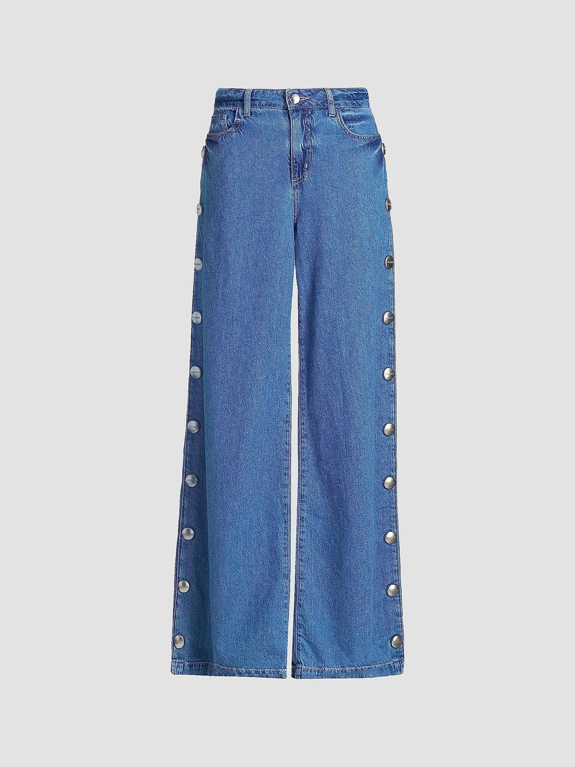 Jennings Side-Snap High-Rise Wide-Leg Jeans | Saks Fifth Avenue