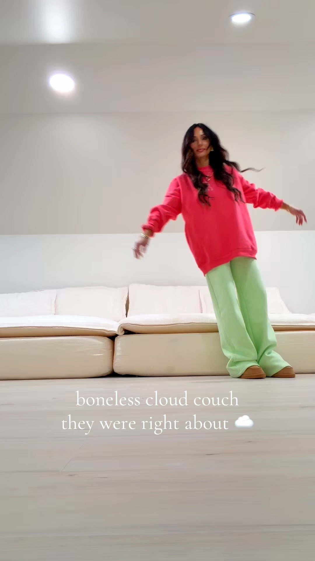 This oversize cloud Couch is simply amazing! Fabric is so soft and Couch is so clutch! Pillows are machine washable. 

#LTKHome #LTKSaleAlert