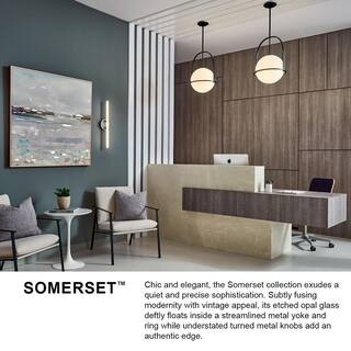 Somerset 1-Light Black Standard Mini Pendant Light | The Home Depot