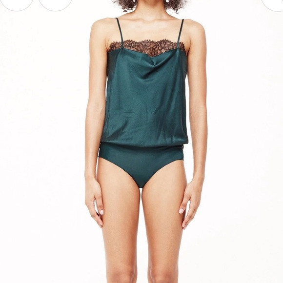 CAMI NYC Romy Lace-Trimmed Camisole Bodysuit size small | Poshmark