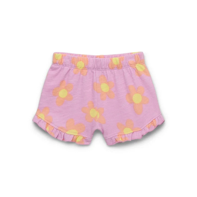 Garanimals Baby Girls Printed Knit Ruffle Shorts, Sizes 0M-24M - Walmart.com | Walmart (US)