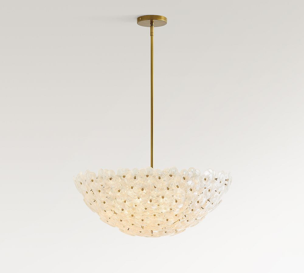 Nicolette Glass Floral Round Chandelier (26") | Pottery Barn (US)