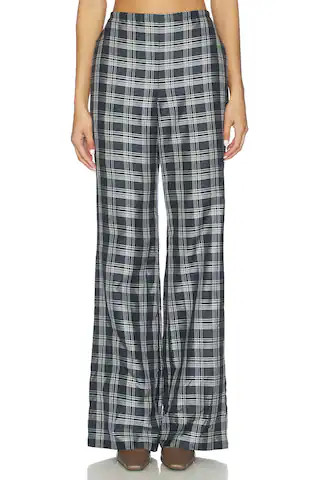Fluid Plaid Pant in Navy Multi | Revolve Clothing (Global)