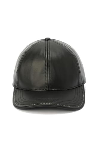 Coach Women's Leather Baseball HAT, Black, M/L | Amazon (US)