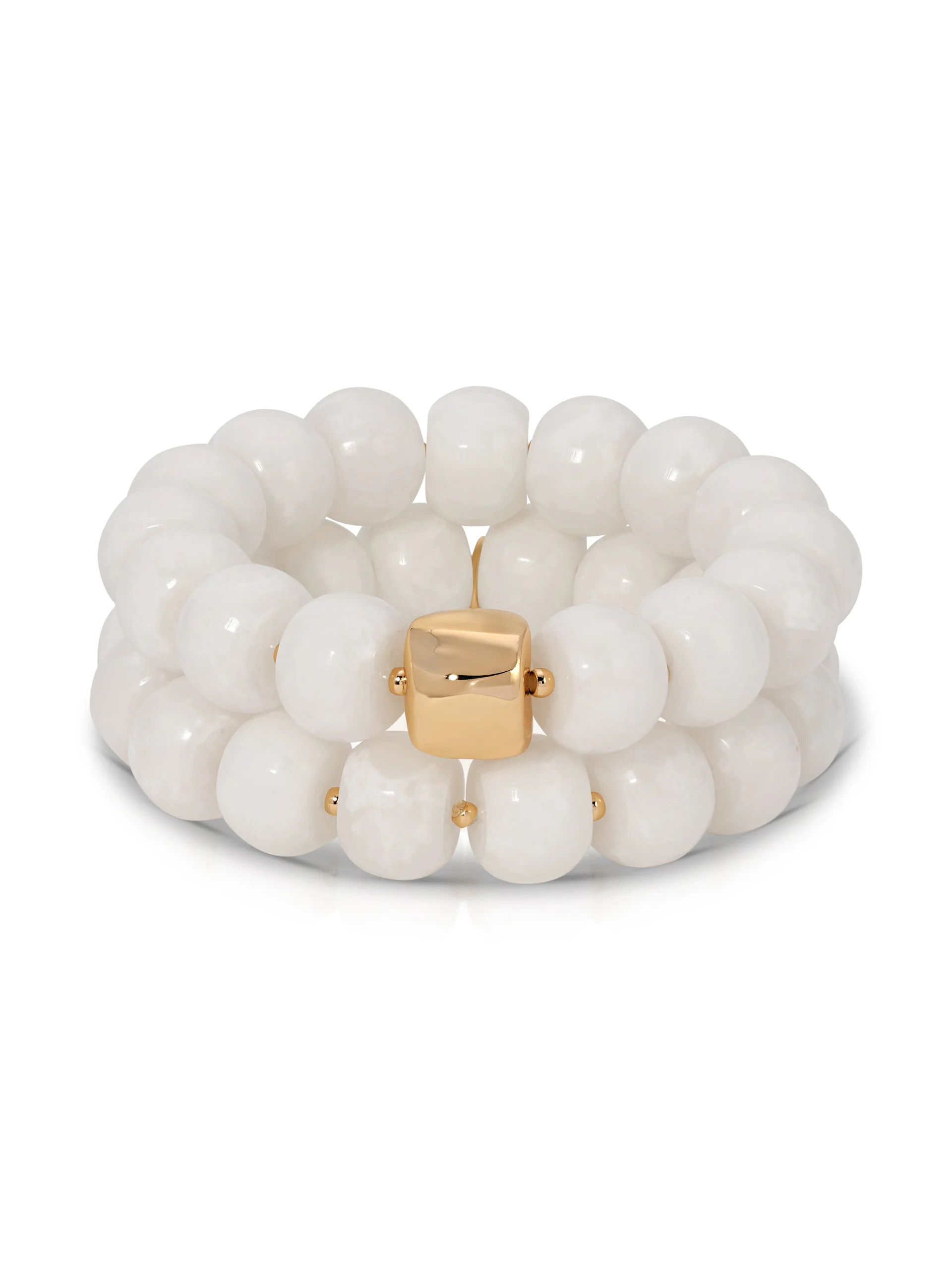Power Bead Bracelet Stack in Bone | Ettika