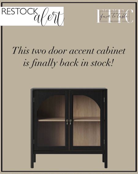 Restock Alert. Follow @farmtotablecreations on Instagram for more inspiration.

This beautiful two door accent cabinet from Target is back in stock. Put two together for a beautiful sideboard look! 

Bedford Two Door Accent Cabinet - Threshold. Bedroom finds. Entryway finds. Entryway Decor. Dining Room Sideboard  

#LTKHome #LTKStyleTip