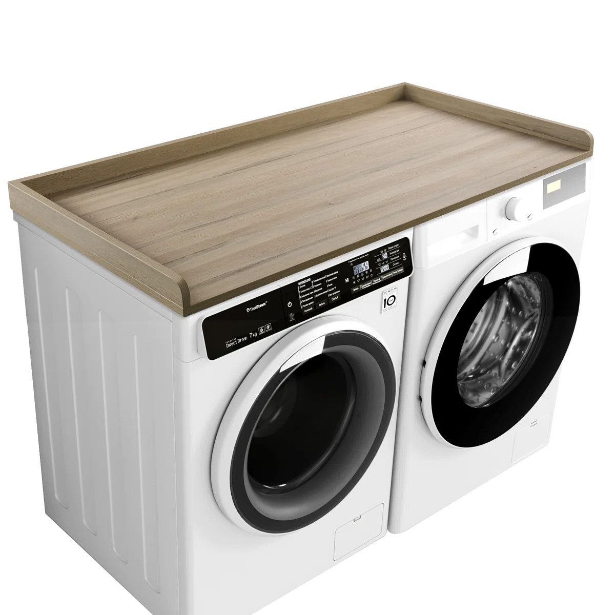 Kaboon Washer Dryer Countertop with Edge Rails, 27.5" x 54", Laundry Room Organization | Wayfair North America