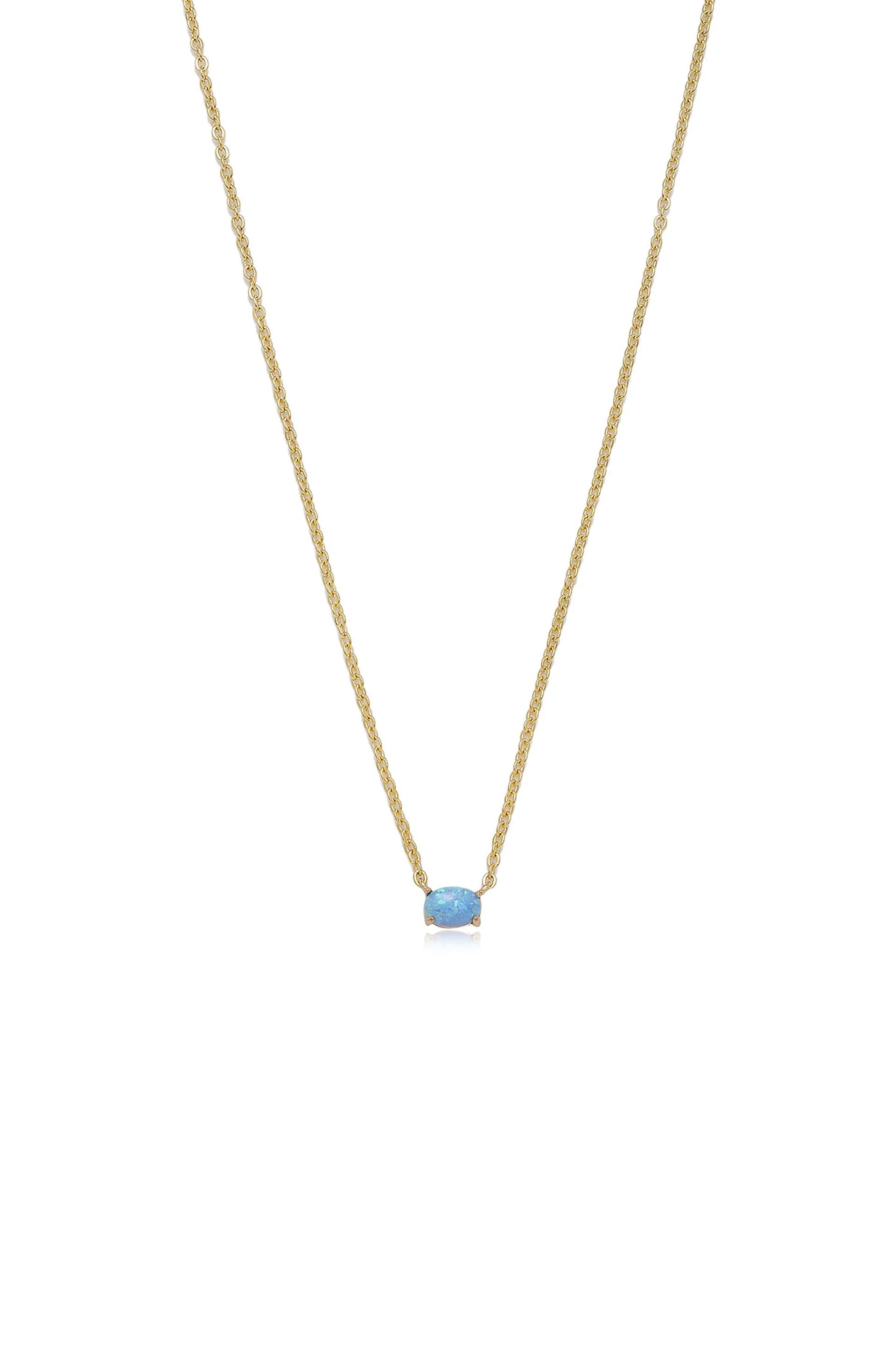 Ettika Jewelry | 18kt Gold Plated & Keepsake Kyocera Opal Necklace | Ettika