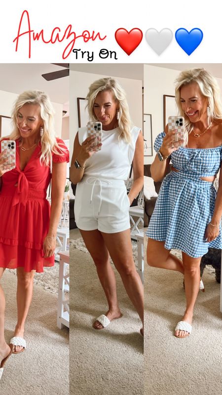 Red White & Blue outfits for Memorial Day Weekend. 

Wearing a small in each one / dress / romper / two piece set / Amazon new arrivals 

#LTKSeasonal #LTKFindsUnder50 #LTKOver40