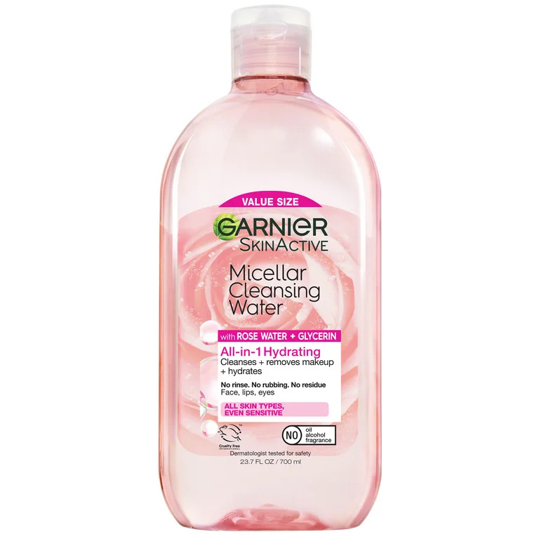 Garnier SkinActive Rose Water Micellar Cleansing Water All in 1, 23.7 fl oz | Walmart (US)