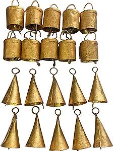 DIYANA IMPEX Vintage Indian Tin Bells Rustic Chime Vintage Jingle Bell Cow Bells Christmas Tree C... | Amazon (US)