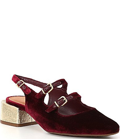 Chelsea Violet Ruthie Velvet Slingback Mary Janes - 6.5 | Dillard's