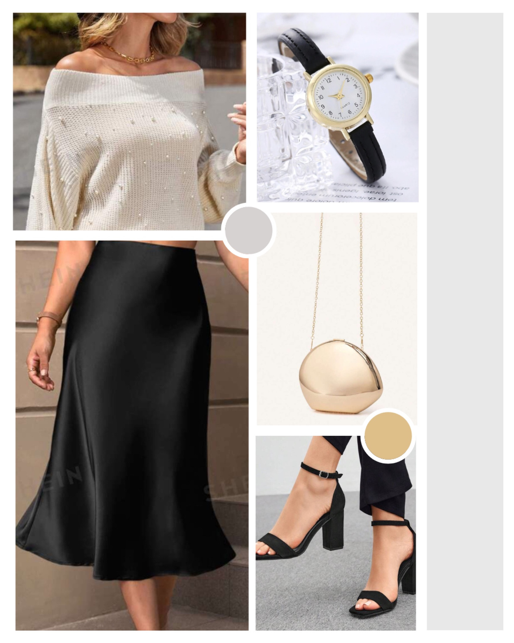 A saia acetinada virou a queridinha do momento! Para um look elegante e confortável, combine a saia com um suéter off-white com detalhes em pérolas. Complete com um relógio clássico, uma mini bolsa dourada e sandálias de salto bloco preto.

#ModaElegante #LookChic #OutfitInspiração #FashionTrends #ModaFeminina #EstiloClássico #LookDoDia #StreetStyle #ModaOutono #InspiraçãoDeModa #SaiaPreta #SuéterComPérolas #LookSofisticado #FashionInspo

#LTKbrasil #LTKstyletip #LTKpartywear