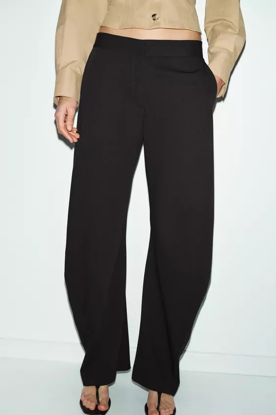 MID-RISE BARREL PANTS | Zara US