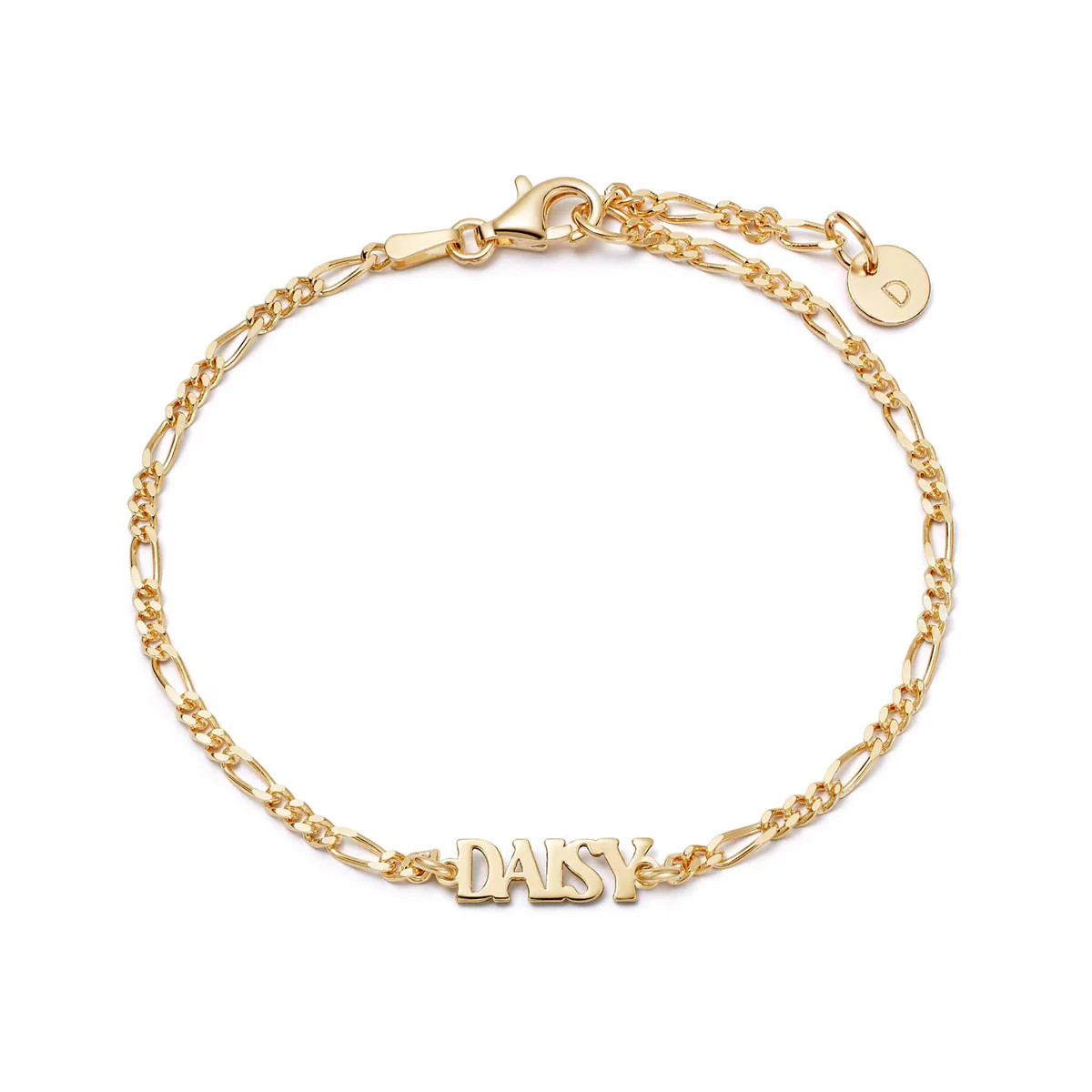 Personalised Name Bracelet 18ct Gold Plate | Daisy London Jewellery