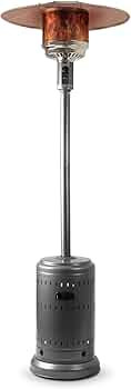 Amazon Basics 46,000 BTU Outdoor Propane Patio Heater with Wheels, Commercial & Residential, Slat... | Amazon (US)