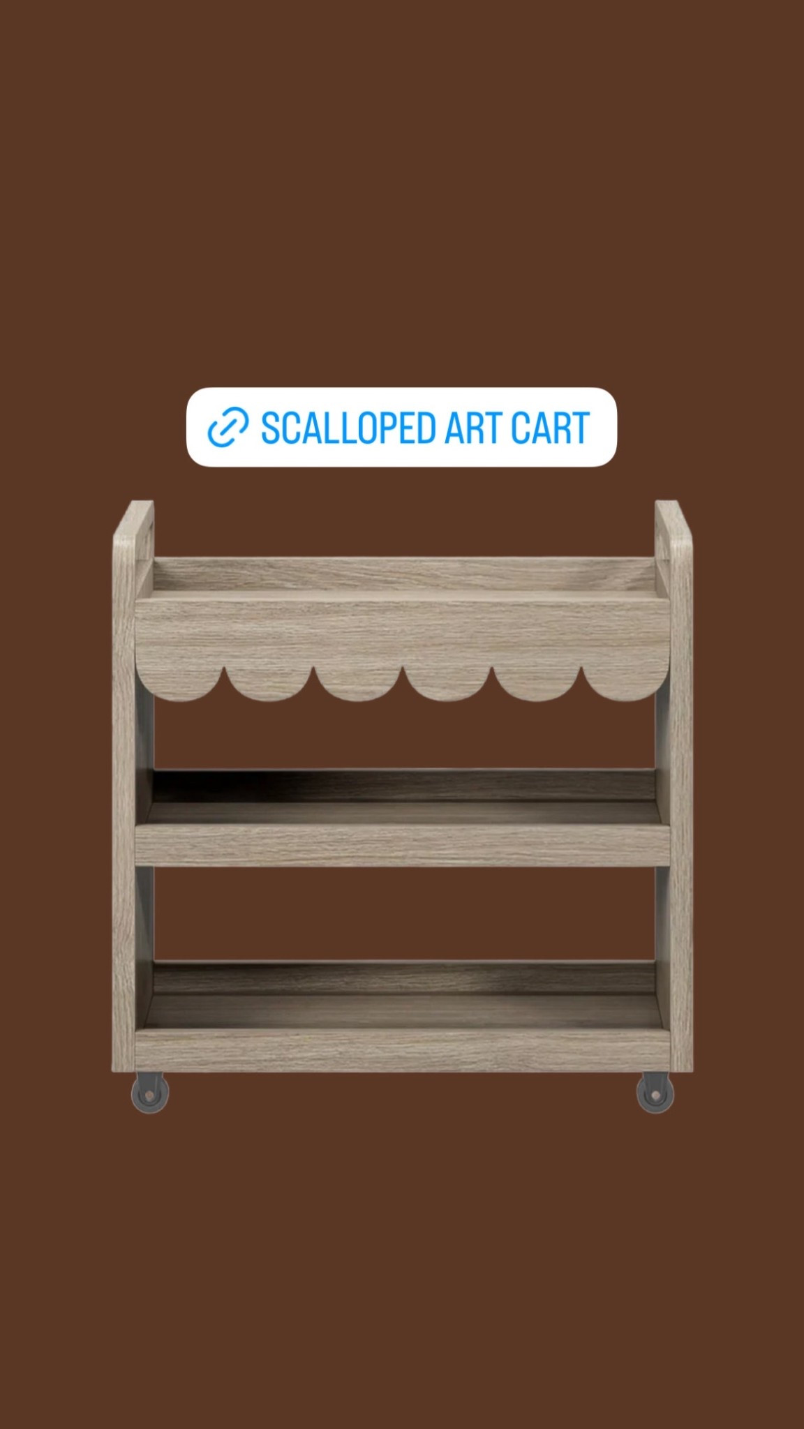scalloped art cart , scalloped rolling cart , scalloped furniture , playroom organization , kids organization , art cart on wheels 

#LTKKids #LTKHome
