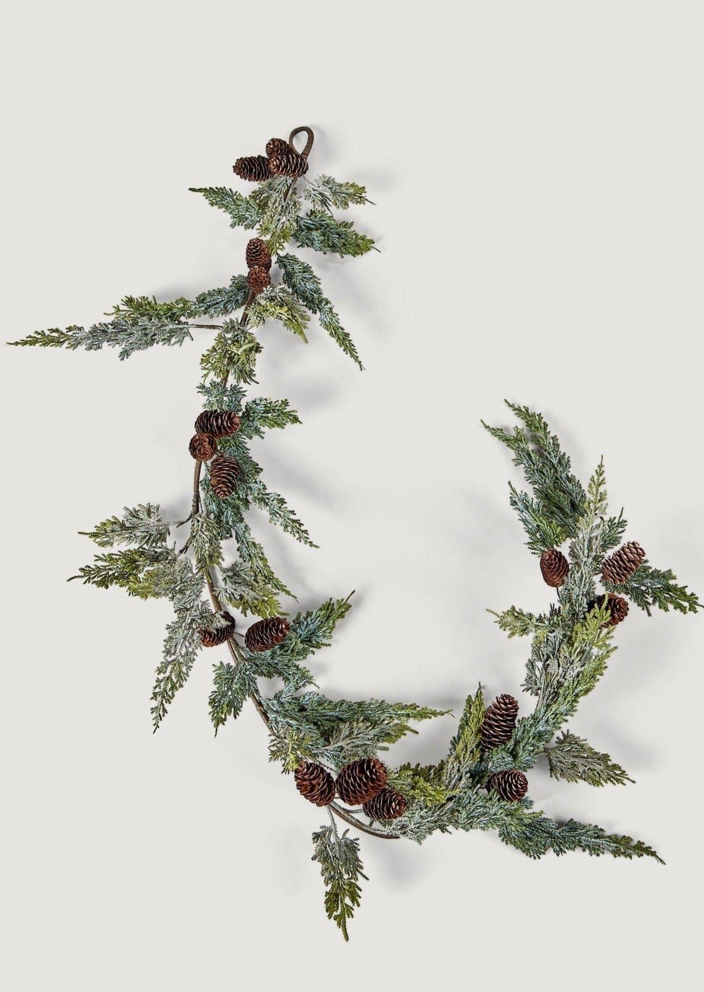 UV Treated Outdoor Faux Cedar and Pine Cone Garland - 72" | Afloral