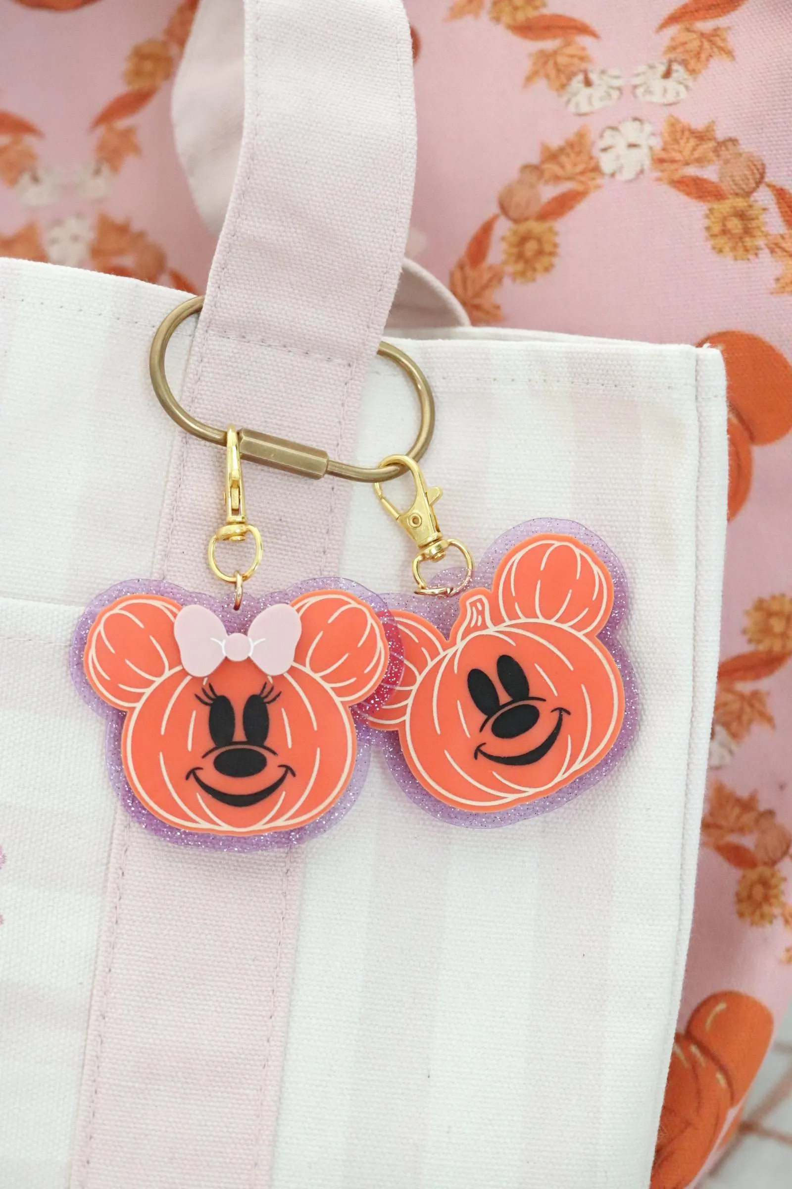 Glitter Mouse and Miss Mouse Pumpkin Bag Charm/ Keychain | Etsy (Global)