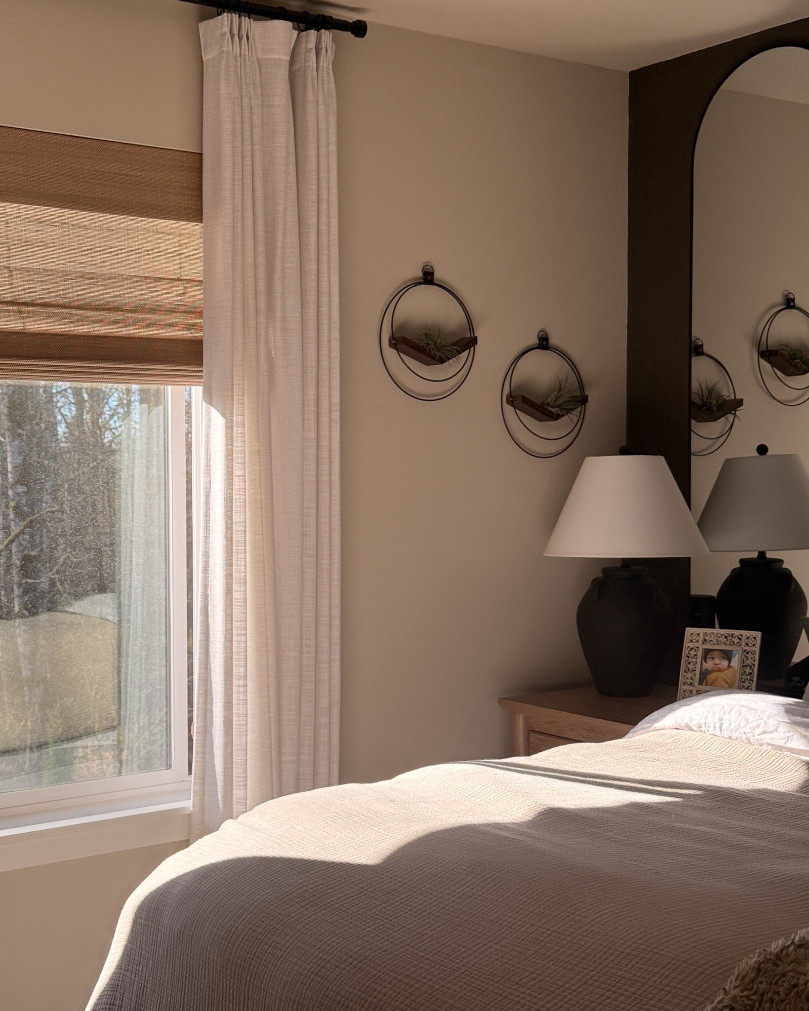 Warm morning bedroom lighting in January. 

#LTKmorningroutine #LTKHome #LTKSaleAlert