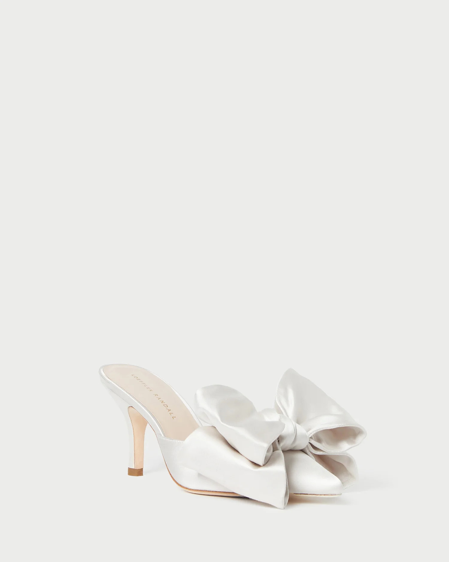 Margot Cream Satin Bow Mule | Loeffler Randall