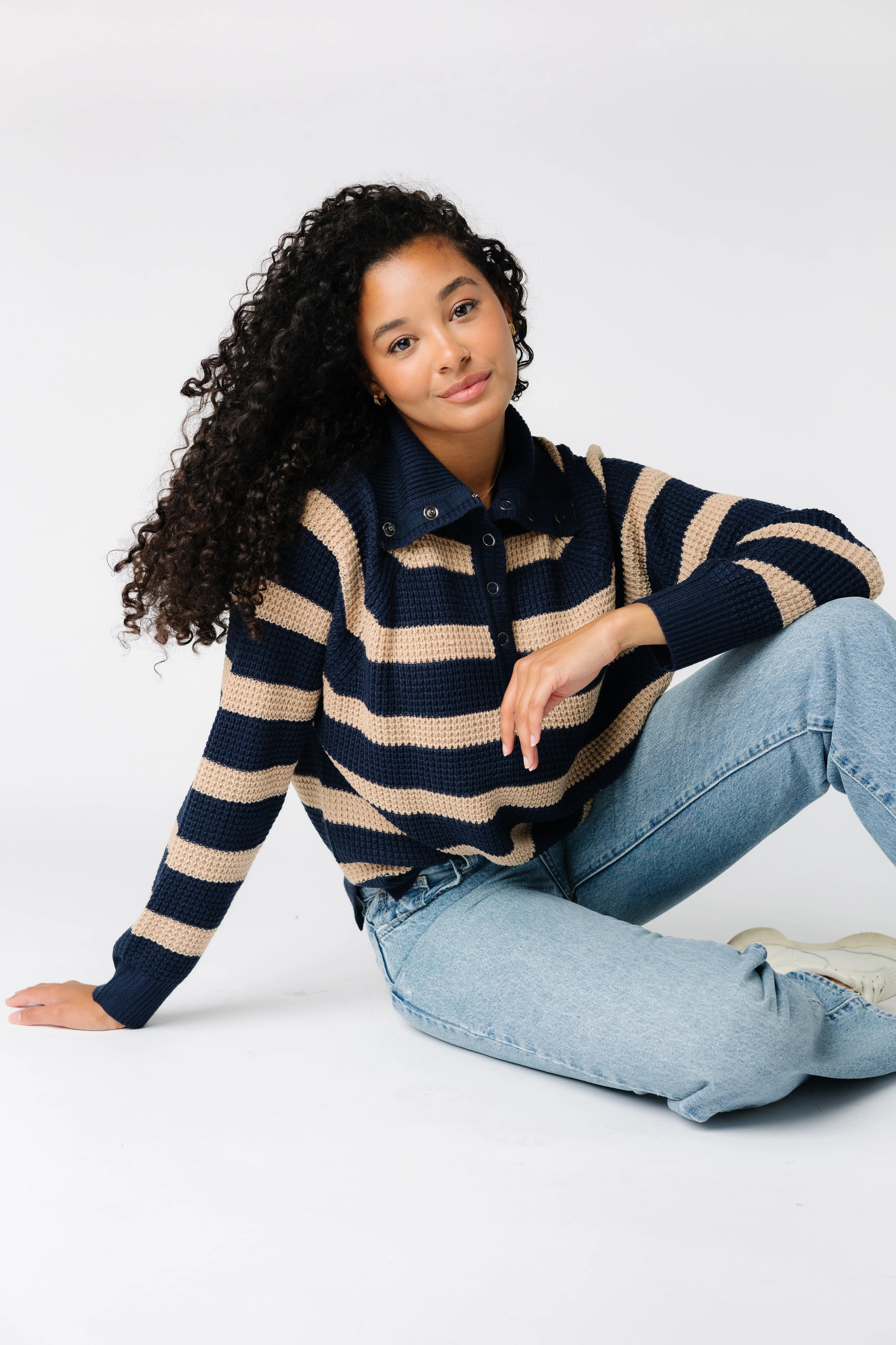 Henley Snap Neck Sweater | Called To Surf