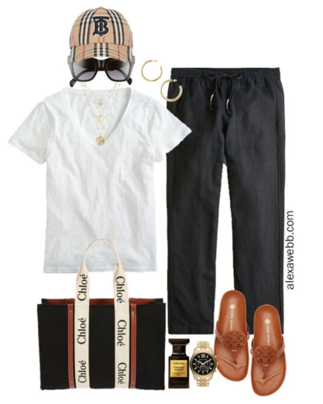 Plus Size Black Linen Pants Outfits - Plus size outfits for hot weather with plus size linen pants to keep cool in! Wear with a basic white tee and a baseball cap. Alexa Webb

#LTKStyleTip #LTKSeasonal #LTKPlusSize