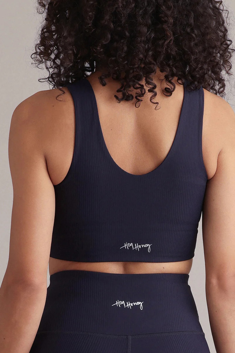 Bustier Ribbed Baritone Blue | Hey Honey | Hey Honey Yoga DE