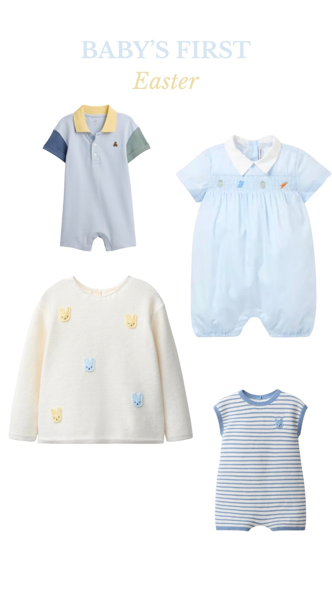 What my little bunny will be wearing for Easter 🐣 
Striped romper and bunny sweater are from Zara 🤍✨

#LTKSeasonal #LTKBaby #LTKKids