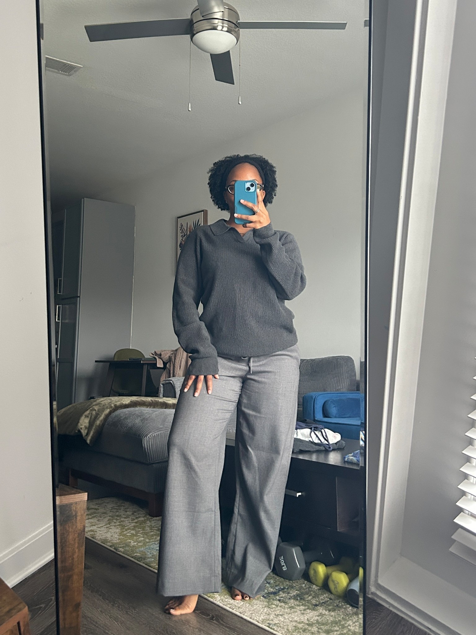 WFH ootd and it’s giving big groutfit vibes. I wore this men’s polo sweater from Old Navy and paired it with these comfy pull-on trousers from Abercrombie. Add loafers and a tote and this is the perfect casual office look. #fall #winter #sweater 

#LTKFindsUnder50 #LTKootd #LTKPetite