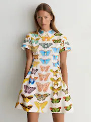 Reiss Ivory Tansy Reiss | NYBG Butterfly-Print Mini Dress | Next US