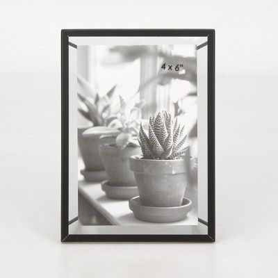 4&#34; x 6&#34; Frame with Symmetrical Wire Back Satin Black - Project 62&#8482; | Target