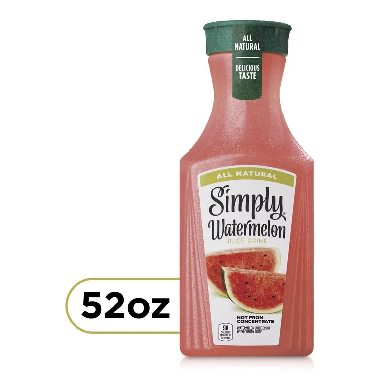 Simply Non GMO All Natural Watermelon Fruit Juice, 52 fl oz Bottle | Walmart (US)