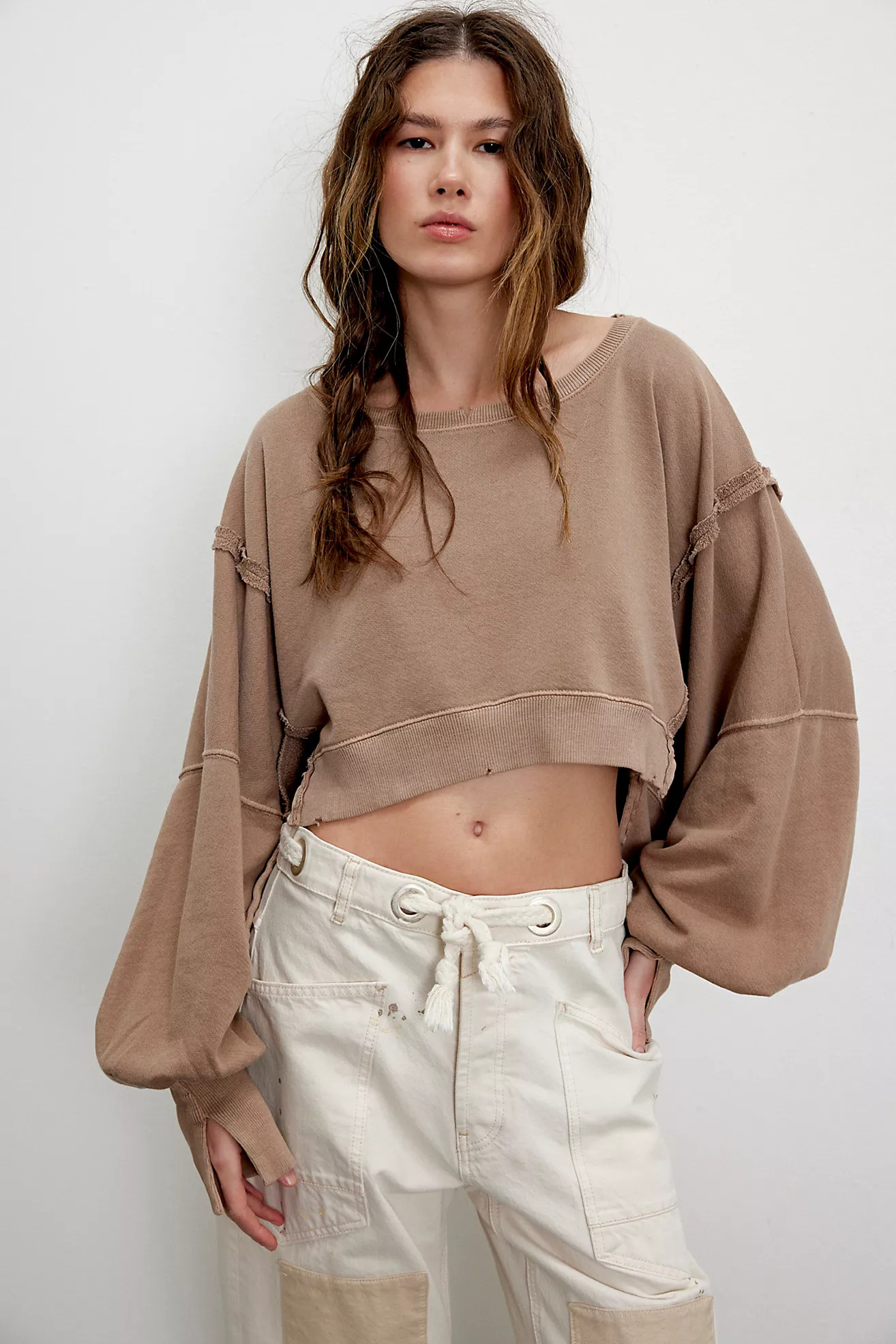 We The Free Camden Cropped Sweatshirt | Free People (Global - UK&FR Excluded)