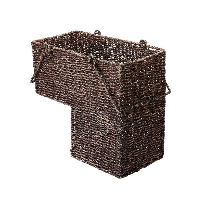 Villacera 14-Inch Wicker Stair Case Basket with Handles  Handmade Woven Seagrass in Brown | Target