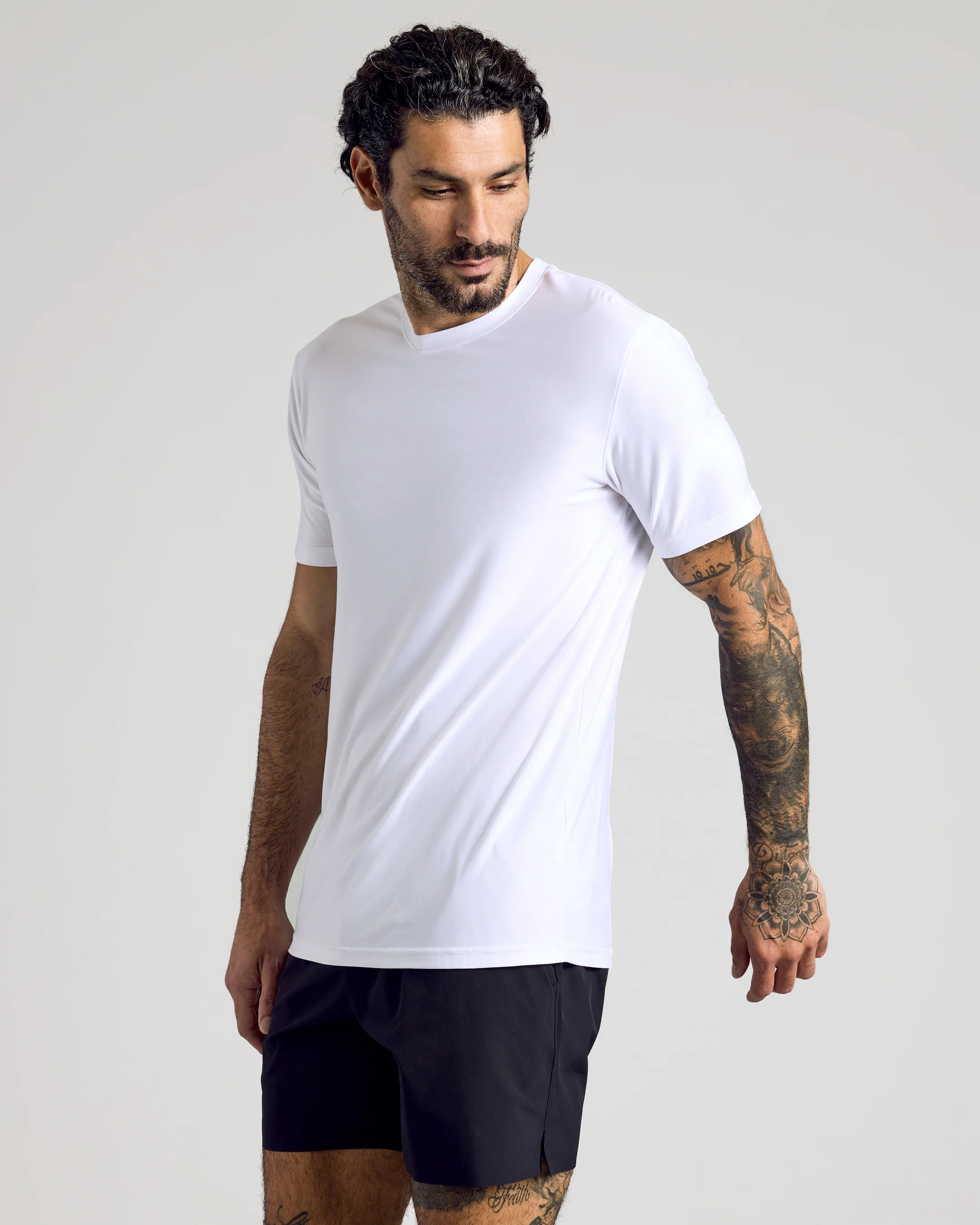 White Active Crew Neck Tee | True Classic