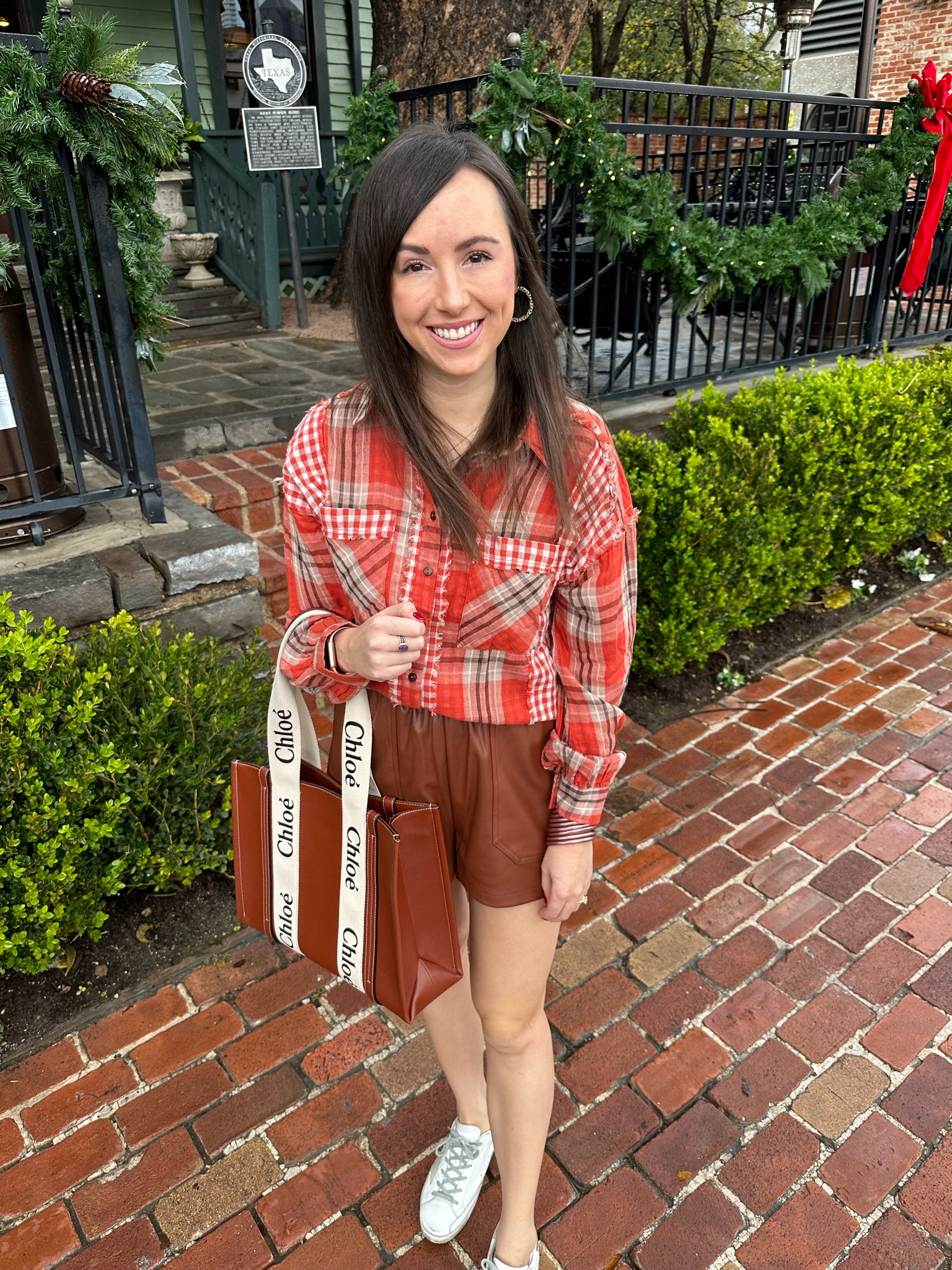 Plaid top and the best faux leather shorts! I size up to a small in them!



#LTKHoliday #LTKCyberweek #LTKSeasonal