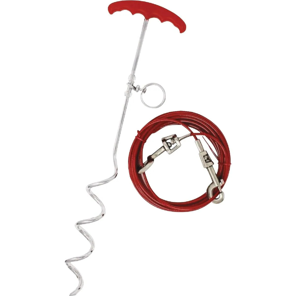 Boss 01316 20' Large Dog Spiral Stake Cable | 01316-673D | Lowe's