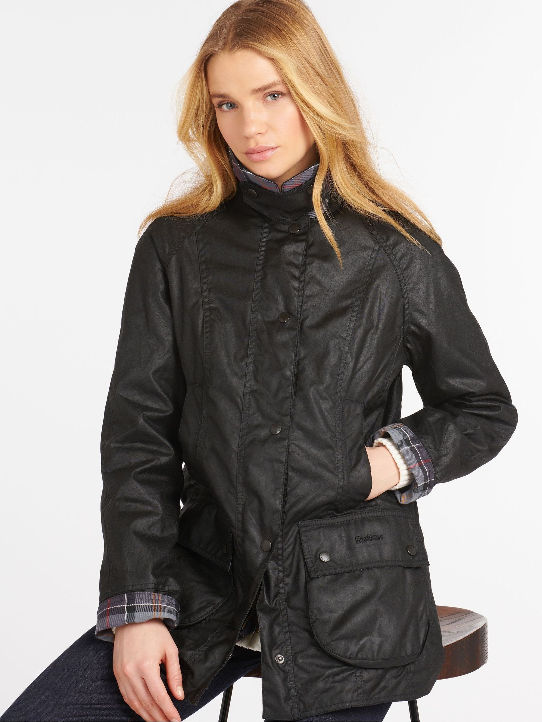 Barbour Barbour Black Beadnell Classic Wax Jacket | Next EU