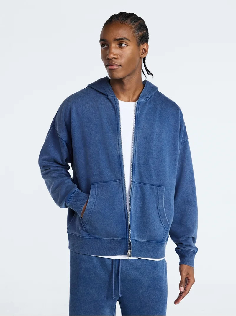 No Boundaries Zip Hoodie with Long Sleeves, Men's XS-4XLT | Walmart (US)