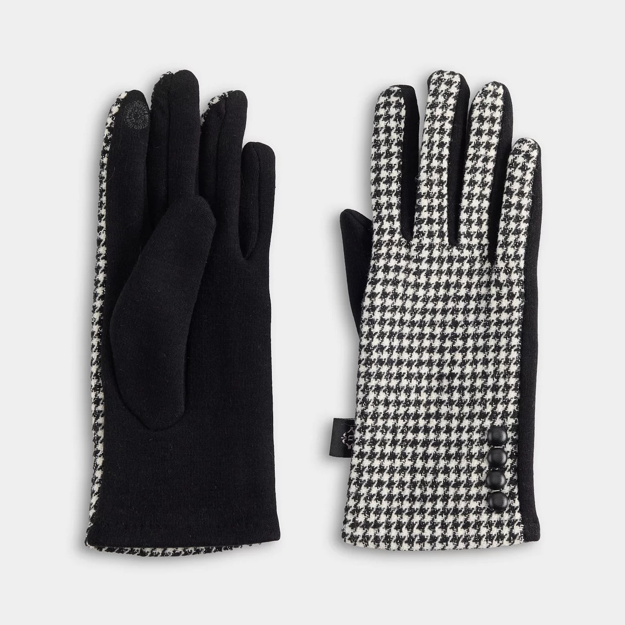 Women's Nanette Lepore Houndstooth Gloves With Buttons | Kohl's