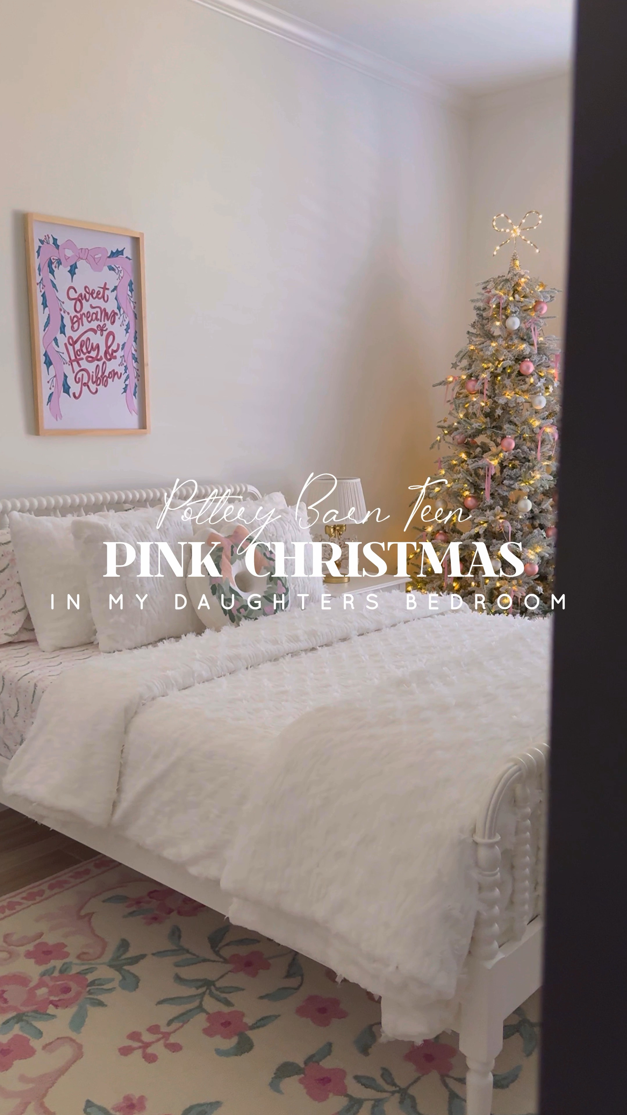 I turned Bristol’s room a Christmas dream with all the pink and bows 🎀. @potterybarnteen is the perfect destination for stylish bedding, cozy pillows, and delightful decor to create a whimsical atmosphere. If you're looking to make someone’s holiday extra special, you can't go wrong with the charming pieces from Pottery Barn Teen!  They have beautiful jewelry boxes, robes, pjs, comfy seating & more and it’s easy to shop on the app! 💖✨ 

#HolidaysWithPBT #LoveMyPBTeen #GiftIdeas #TeenDecor #CozySpaces 

#LTKHome #LTKWatchNow #LTKHoliday