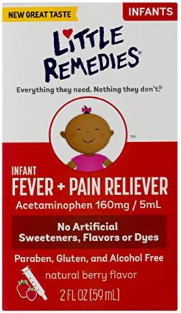 Amazon.com: Little Remedies Infant Fever & Pain Reliever | Natural Berry Flavor | 2 FL OZ | 2 Pac... | Amazon (US)