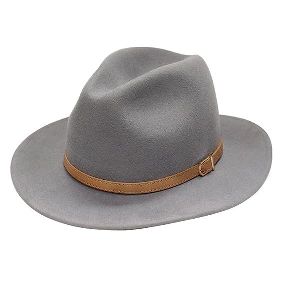 City Hunter Pmw91 Wide Brim Wool Felt Fedora Hat -3 Colors | Amazon (US)