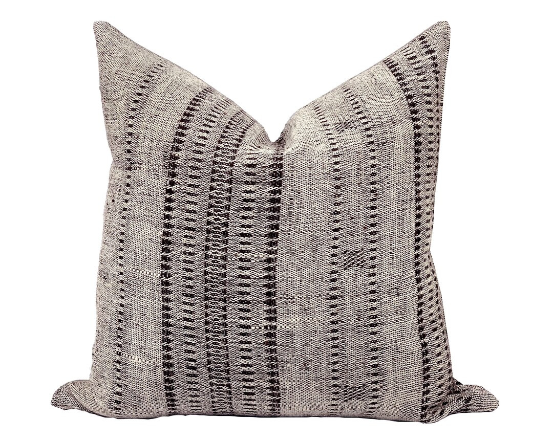 FIRTH | Brown Cream Mélange Wool Pillow Cover, Indian Wool Pillow, Tan Pillow, Beige Wool Pillow... | Etsy (US)