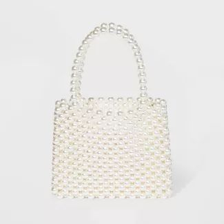 Beaded Mini Tote Handbag - A New Day™ White | Target